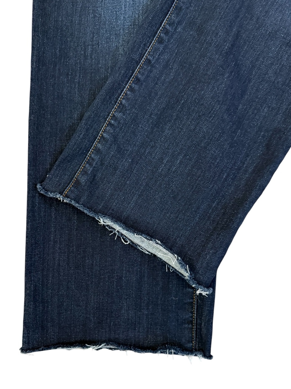 Judy Blue Straight Jeans 11/30 High Rise Dark Wash Raw Hem Stretch Fits 30x28 - Picture 5 of 15